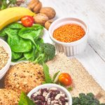 Set of high dietary fibre health food product concept